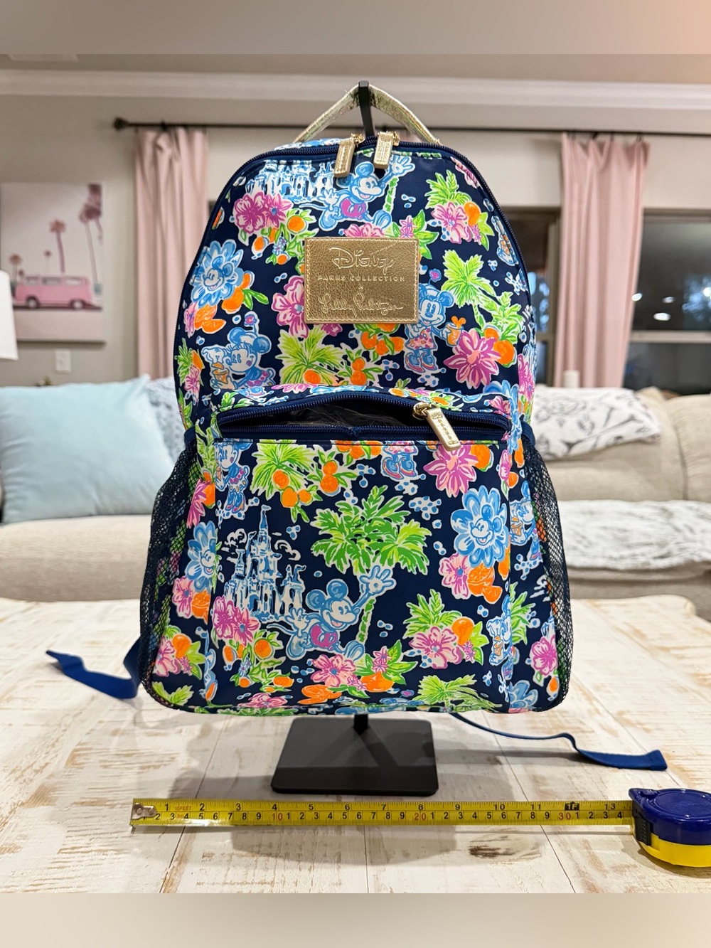 Disney Parks Lilly Pulitzer Backpack Aegean Navy Bahia Backpack Minnie Mickey